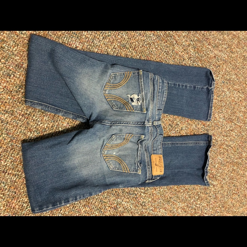 Hollister flare distressed jeans